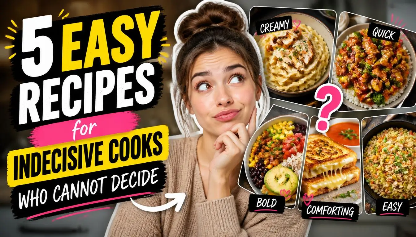5 Easy Recipes for Indecisive Cooks Who Cannot Decide